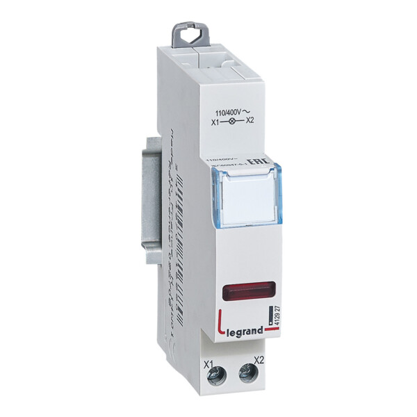 Voyant à simple LED CX³ Legrand - 1 module - calotte rouge - plastique - IP40 - IK04 - Legrand - 412927
