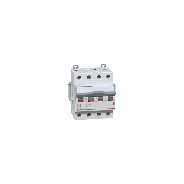 Interrupteur sectionneur de tête Legrand DX³ Vis/Vis 4 modules 4P 40A 400V - Legrand - 406480