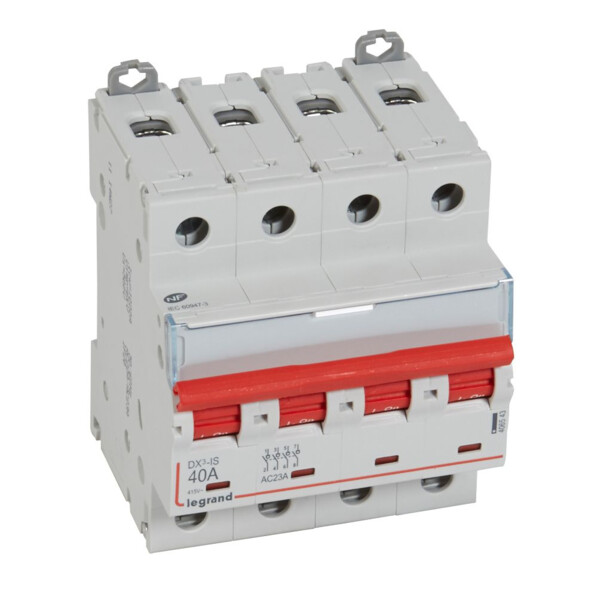 Interrupteur sectionneur de tête DX-IS -vis/vis- à déclenchement - 4P -400 V~- 40A -4 M - Legrand - 406543