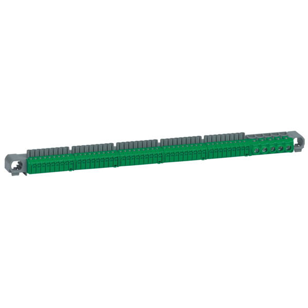 Bornier de répartition IP2X terre Legrand 5 connexions à vis 6 à 25 mm² longueur 332mm vert - Legrand - 405057