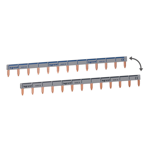 Peigne d'alimentation horizontal Legrand HX³ 1P universel phase et neutre longueur 13 modules - Legrand - 404926
