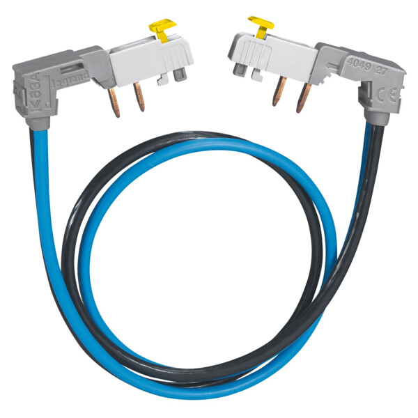 Cordon de repiquage Legrand à connexion auto 2x10mm² 63A entre 2 rangées de disjoncteur 1P+N - Legrand - 404927