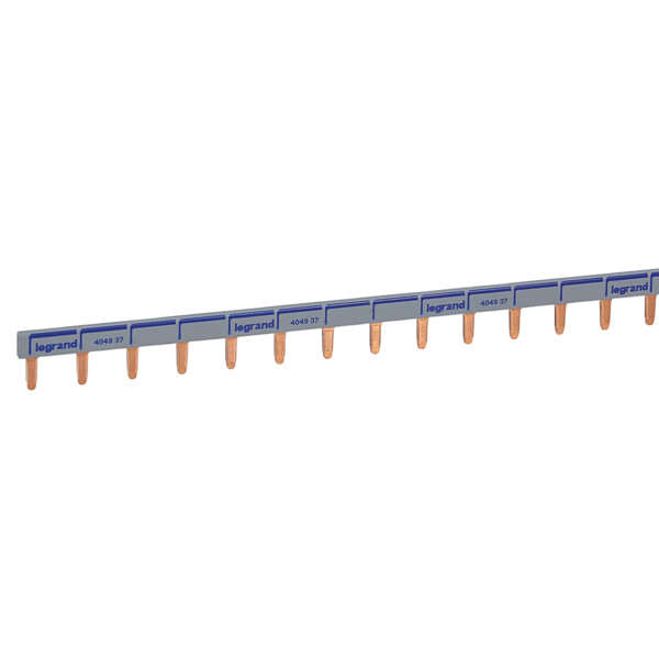 Peigne d'alimentation horizontal Legrand HX³ 1P universel P+N entraxe dents 1 module longueur 1m - Legrand - 404937