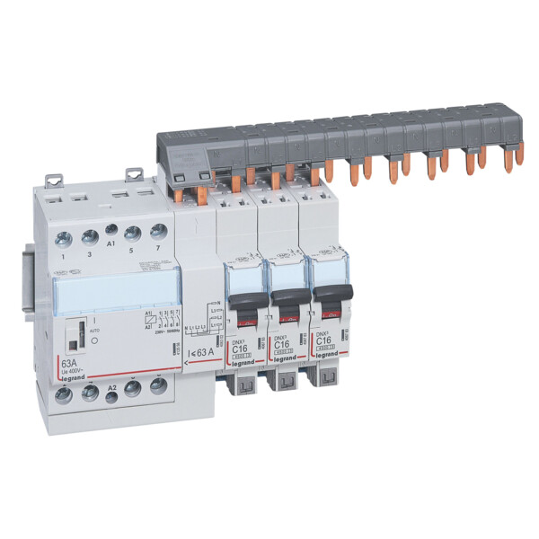 Peigne d'alimentation tétrapolaire Legrand HX³ tête de groupe horizontal optimisé longueur 6 modules - Legrand - 405200