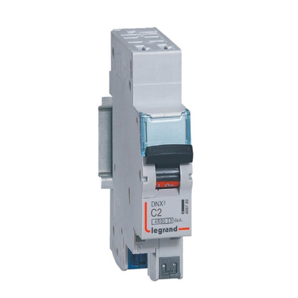 Disjoncteur 1P+N 2A Legrand Dnx³ 4500 6kA courbe C auto/auto 230V  - Legrand - 406780