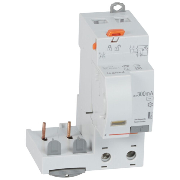 Bloc différentiel Legrand DX³ à vis 2 pôles 40A type AC 300mA 230V  - Legrand - 410413