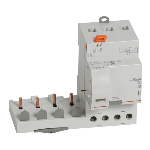Bloc différentiel Legrand DX³ à vis 4 pôles 63A type AC 30mA 400V - Legrand - 410500