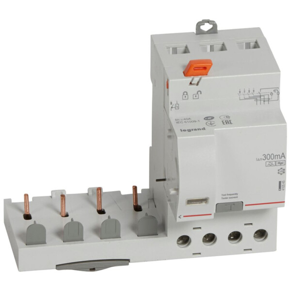 Bloc différentiel Legrand DX³ à vis 4 pôles 40A type F 300mA 400V  - Legrand - 410545