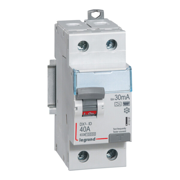 Interrupteur différentiel 2P 40A Legrand DX³-ID vis/vis type F 30ma 230V - Legrand - 411591