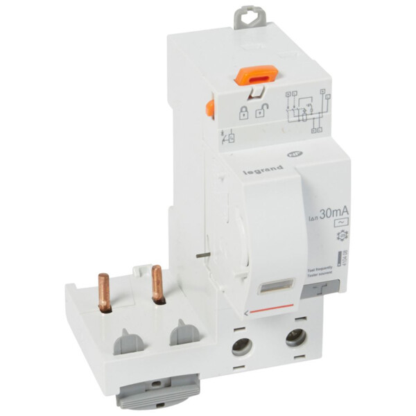 Bloc différentiel adaptable dx³-auto-2p-230/400 v~-63 a-type ac-30 ma - disjoncteur 1 mod/pôle - Legrand - 410408