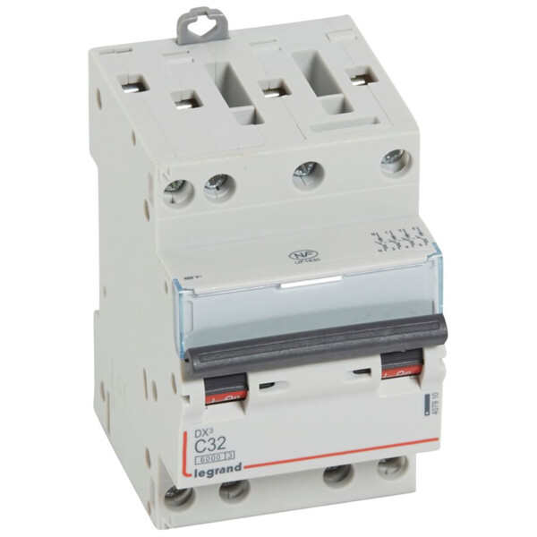 Disjoncteur 4P 32A Legrand DX³ 6000 Courbe C 400V Peigne HX3 - Legrand - 407910