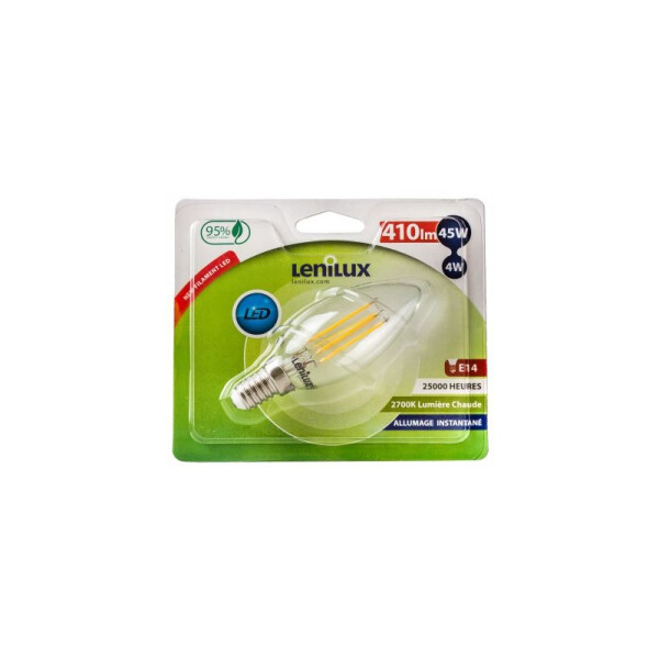 Lampe LED à filament C35 4W 410lm E14 - Lenilux - Lenilux - 340015