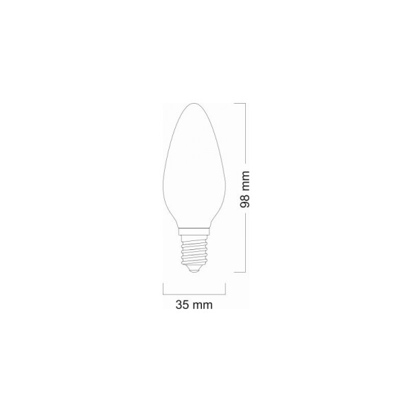 Ampoule LED à filament C35 Torsadée 4W 410lm E14 - Lenilux - Lenilux - 340039