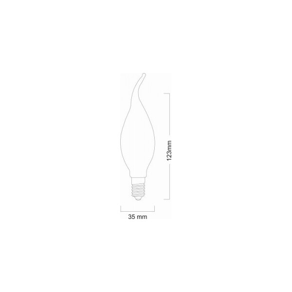 Ampoule LED à filament C35 Coup de vent 2W 180lm E14 - Lenilux - Lenilux - 340046