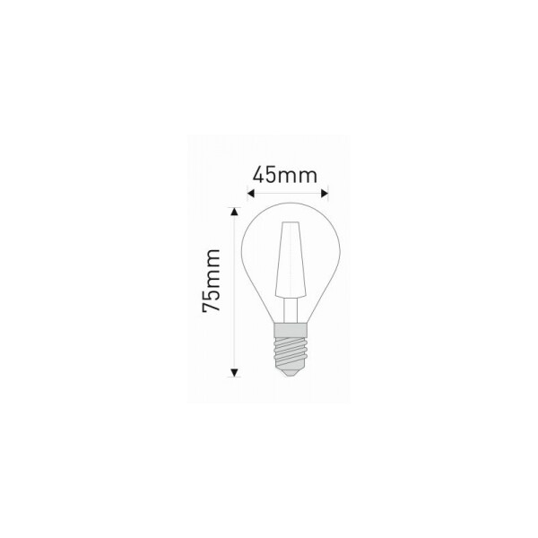 Lampe LED à filament G45 Sphérique 4W 410lm E14 - Lenilux - Lenilux - 340077