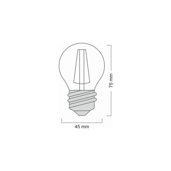 Lampe LED à filament G45 Sphérique 4W 410lm E27 - Lenilux - Lenilux - 340084