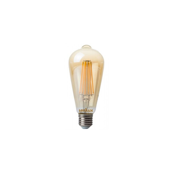 Lampe LED à filament edison ST64 6W ambrée 660lm E27 - Lenilux - Lenilux - 340169
