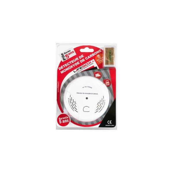 Detecteur de monoxyde de carbone MONOXY V 5 ans - Lifebox - DETCO06/5
