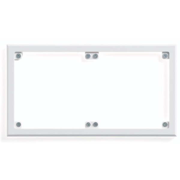 Cadre double pour ensemble Lutron Nickel Brossé, pose verticale ou horizontale - Lutron - RN-2GANG-B-SN-M