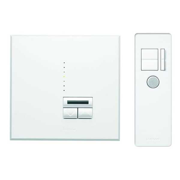 Kit Variateur RANIA Blanc + Télécommande à Infra rouge, pilotage à distance - Lutron - RPSU-452H-FAW-S