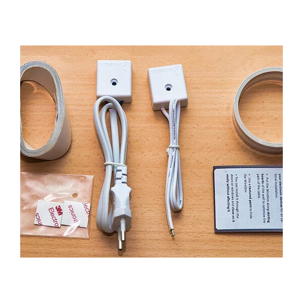 Câble électrique invisible 230V/16A Magic Elek avec les adaptateurs prises mâle et femelle - 10 mètres ajustables - Magic Elek - MKPO10M