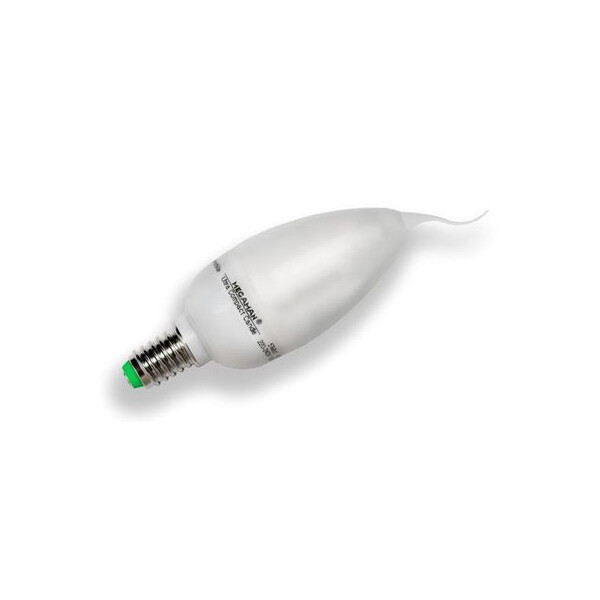 Ampoule fluocompacte flamme torsadée E14 Megaman CFL 5W 827 2700K 180lm  - Megaman - MM11092I
