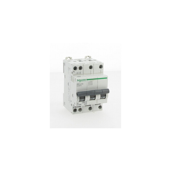 Disjoncteur modulaire Multi 9 DT40N 3 pôles plus N 20 A courbe C - Merlin Gerin - 21407