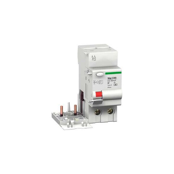 bloc différentiel Multi 9 - Vigi C60 si - 25 A max - 2 pôles - tension d'utilisation 400 V - sensibilité 30 mA - classe A - Merlin Gerin - 26733