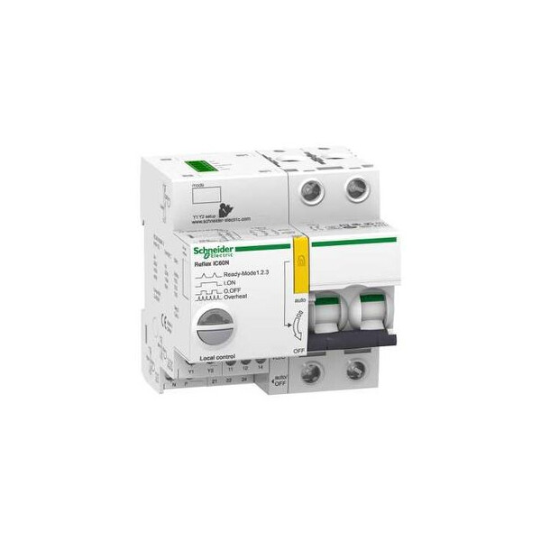 Acti9, Reflex iC60N disjonct. à commande intégrée interface Ti24 10A 2P courbe C - Merlin Gerin - A9C62210