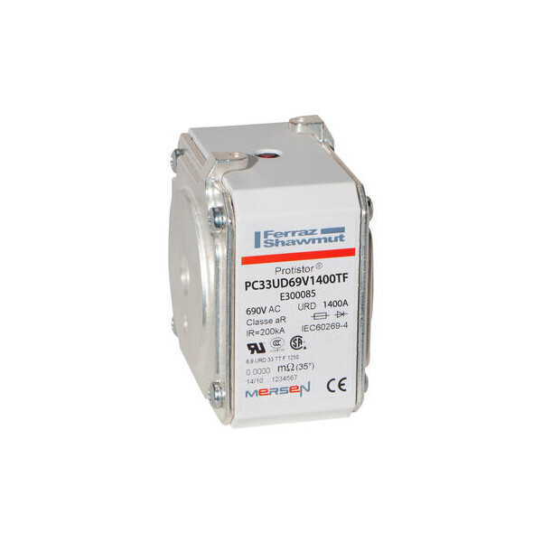 Fusible33 type ttf m12 ar 1400a - indicateur - 690v - Mersen - Ferraz - E300085