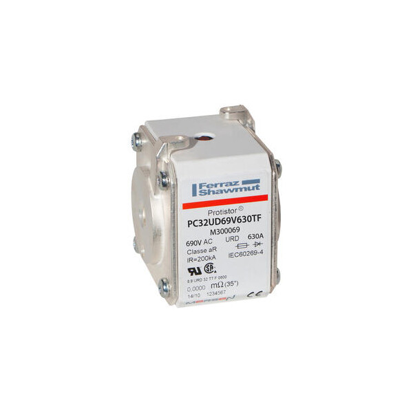 Fusible32 type ttf m10 ar 630a - indicateur - 690v - Mersen - Ferraz - M300069