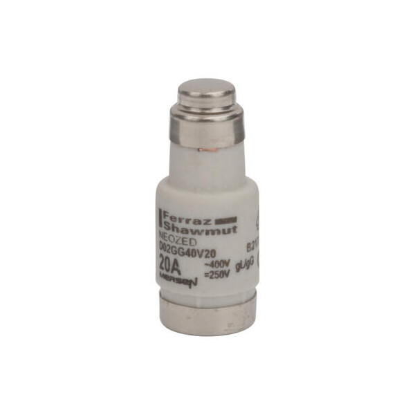 Fusible bouteille d02 (e18)  gg 20a - 400 vac / 250 vdc - neozed - Mersen - Ferraz - B217742