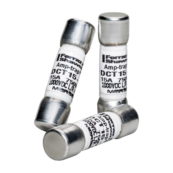 Fusible dct - midget - action rapide 750vac 1000vdc 12a montage double trou - Mersen - Ferraz - DCT12-H