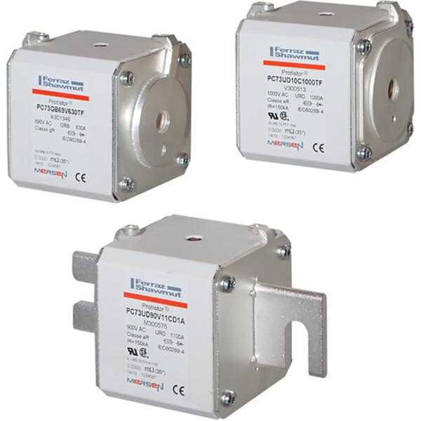 Fusible ultra rapide 73 ar 850vac 1400a percuteur couteaux pleins - Mersen - Ferraz - G302709