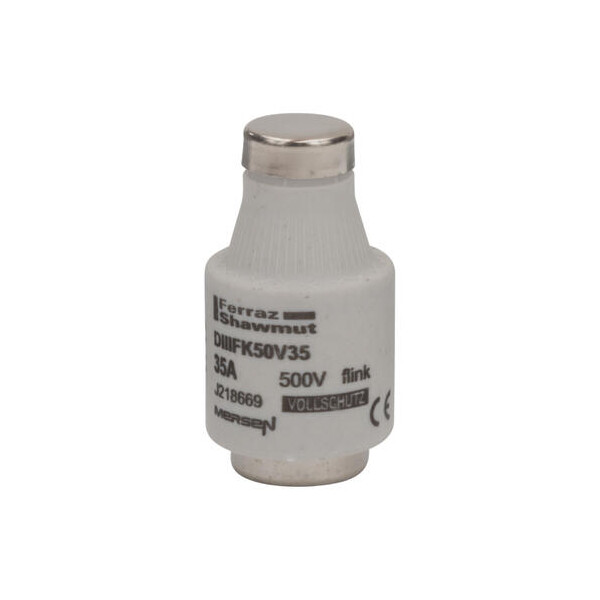 Fusible bouteille diii gg 35a - 500v - flink - Mersen - Ferraz - J218669