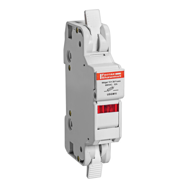 Support usgm 10x38 nb pôles : 1 max v : 600 (ac) / 600 (dc) max a : 30 - Mersen - Ferraz - USGM1I