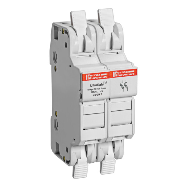 Support usgm 10x38 nb pôles : 2 max v : 750 (ac) / 1000 (dc) max a : 30 - Mersen - Ferraz - USGM2