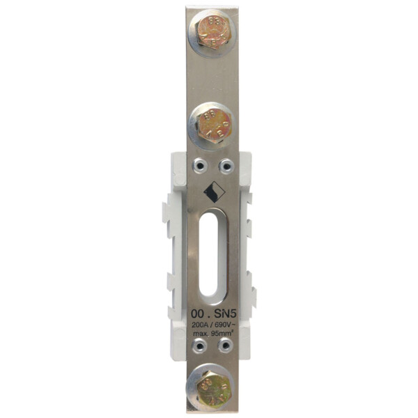 Neutral conductor-support, size 00/200a m8 insert nut/double terminal insert nut - Mersen - Ferraz - W1046013