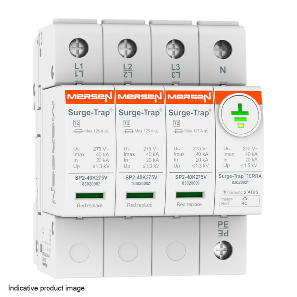 Spd type2,3ph+n,40ka(8/20),230/400v, terra - Mersen - Ferraz - 83020185