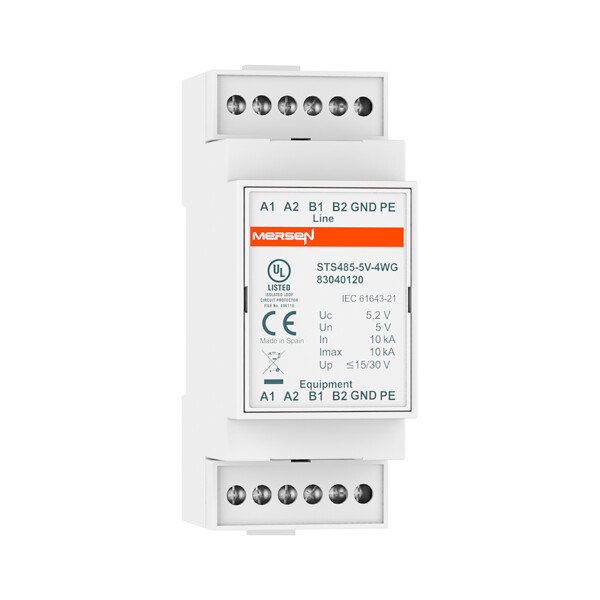 Spd for analog signals din rail format, 4 protected wires, 5 v, 10 ka. - Mersen - Ferraz - 83040120