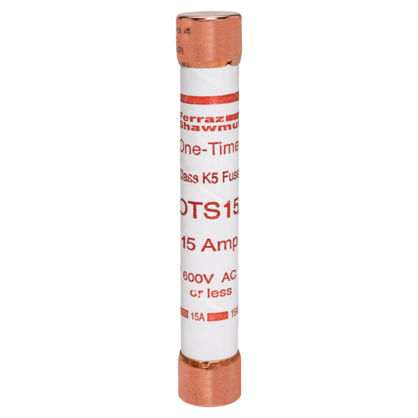 Fusible ots - classe k5 - action rapide 600vac 300vdc 15a capsule - Mersen - Ferraz - OTS15