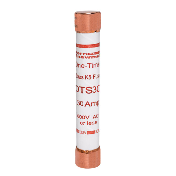 Fusible ots - classe k5 - action rapide 600vac 300vdc 30a capsule - Mersen - Ferraz - OTS30