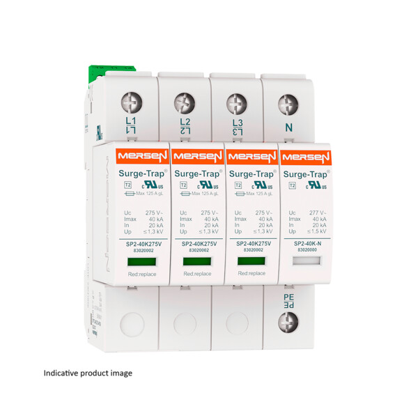 Parafoudre t2, débrochable - uc 150v 40ka - tt (3ph+n) - Mersen - Ferraz - 83020144