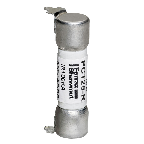 Fusible pct - midget - action temporisée 500vac 25a montage par encoches - Mersen - Ferraz - PCT25-R