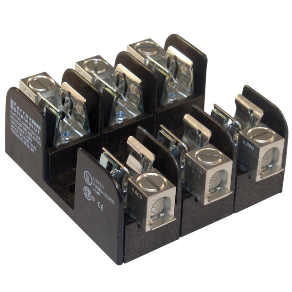 Bloc-fusible 250vac/dc classe r 30a 3pôles boîtier à fermeture clipsée renforcée - Mersen - Ferraz - 20308R