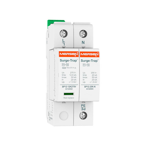 Parafoudre type 1+2, 12.5ka, uc275v, 1+1 tt, 2 pôles, 2 mods, remote - Mersen - Ferraz - 83120115
