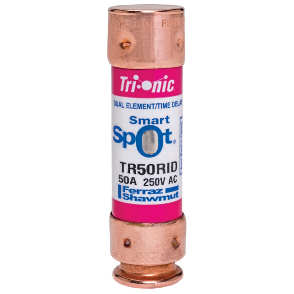 Fusible tr-r classe rk5 action temporisée 250vac 250vdc 50a capsule smartspot® - Mersen - Ferraz - TR50RID
