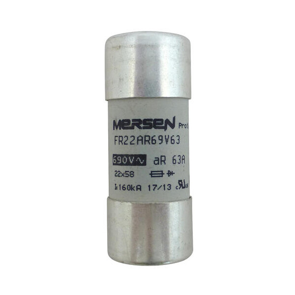 Fusible 22x58 ar 63a - non - 690v - Mersen - Ferraz - C1027320