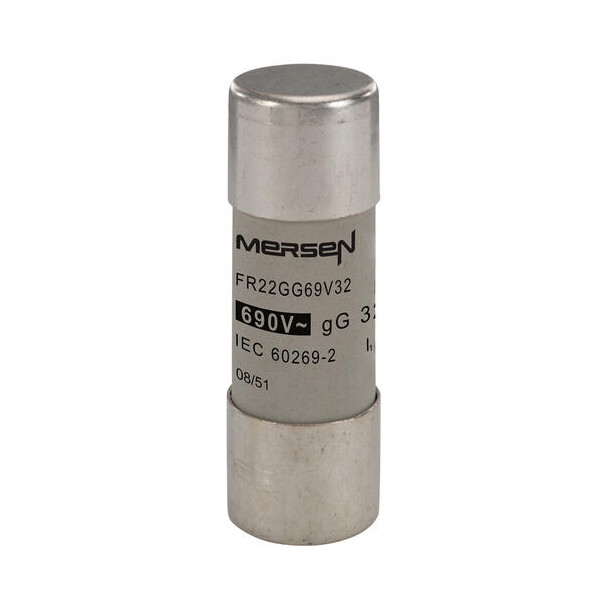 Cartouche fusible Mersen type gG 32A sans indicateur 22x58 mm 690V - Mersen - Ferraz - F212594