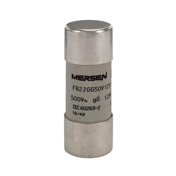 Cartouche fusible Mersen type gG 125A sans indicateur 22x58 mm 500V - Mersen - Ferraz - J219773